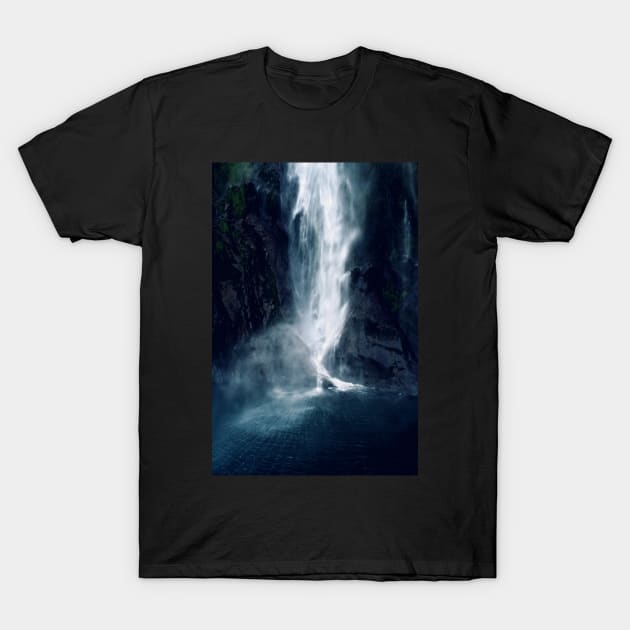 Bowen Falls, New Zealand 3 T-Shirt by karinelizabeth